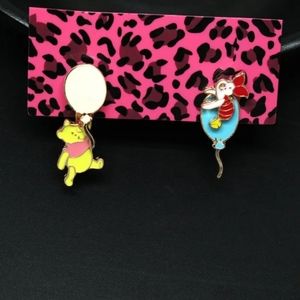 Betsey Johnson Winnie the Pooh and Piglet Earrings
